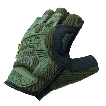 Тактические перчатки беспалые M-Pact Glove с липучкой на запястье Olive М