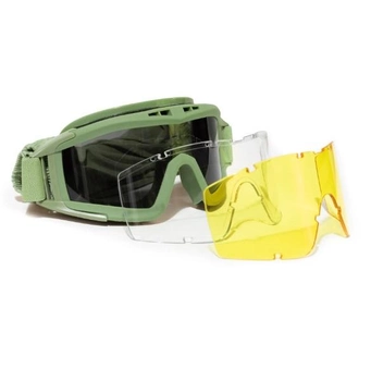 Защитные тактические очки-маска Daisy со сменными стеклами Olive