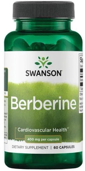 Берберин для зниження цукру в крові Swanson Berberine 400 мг 60 капсул (SW1411)