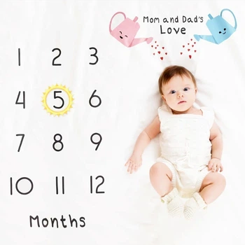 Фотопелюшка / фотофон 12 місяців для перших фотосесій малюка Baby Pictures поливалки (ВР-21437)