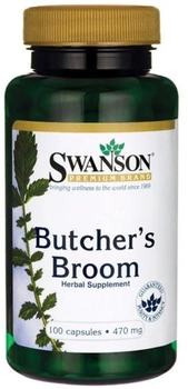 Дієтична добавка Swanson Butcher's Broom 470 мг 100 капсул (SW415)