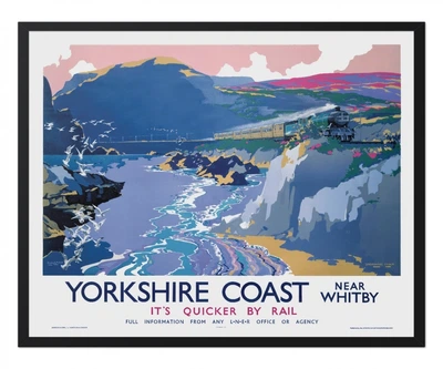 Постер CP L.N.E.R. Yorkshire Coast 1937, Вінтаж 86х68 см (273)