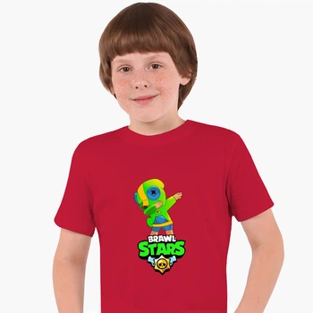 Детская футболка Бравл Старс (Brawl Stars) (25186-1705) 88-104 см Хлопок Красный