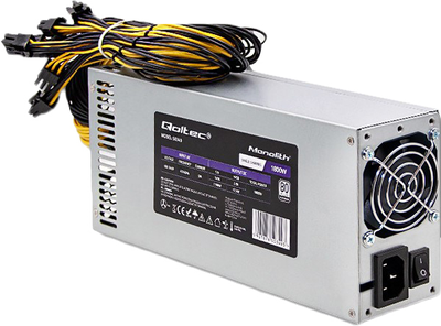 Блок живлення Qoltec PCI-E 1800W power supply 80 Plus Platinum Game miner (50349)