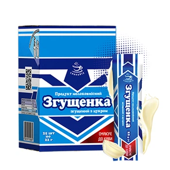 Згущене молоко у стиках 25 шт х 22 г
