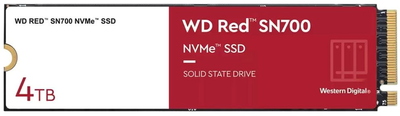 Dysk SSD Western Digital Red SN700 4TB M.2 NVMe PCIe 3.0 3D NAND (TLC) (WDS400T1R0C)