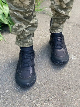 Мужские кожаные кроссовки (8414) 43 VZUTIK Черный (2000002258742)