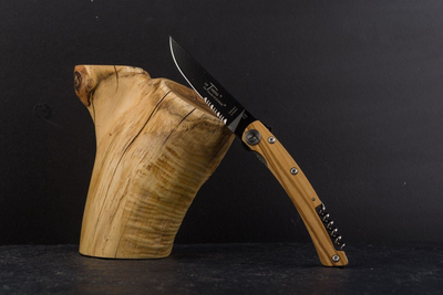 Нож карманный Claude Dozorme, Le Thiers Design, со штопором, ручка из оливкового дерева (1.90.129.89N)