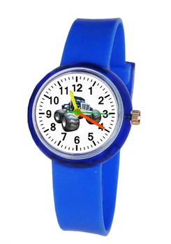 Дитячий наручний годинник для хлопчика NewDay baby 222blue Монстр трак диво машинка спалах