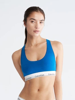 Бюстгальтер без косточек хлопковый Calvin Klein Underwear 138310755 XS Синий (1159777844)