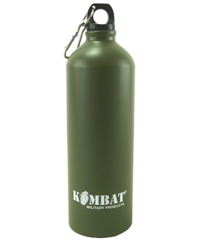 Фляга алюмінієва військова тактична KOMBAT UK Aluminium Water Bottle TR_kb-awb1000-olgr