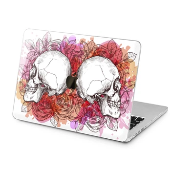 Чехол пластиковый для Apple MacBook Neo 13 (A18 Pro) 2026 (Цветочные черепа) A3404 макбук нэо 13" inch