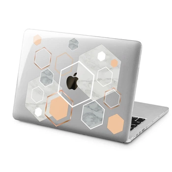 Чехол пластиковый для Apple MacBook Neo 13 (A18 Pro) 2026 (Шестигранник из мрамора) A3404 макбук нэо 13" inch