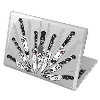 Чехол пластиковый для Apple MacBook Neo 13 (A18 Pro) 2026 (Ножи и лица, комикс) A3404 макбук нэо 13" inch