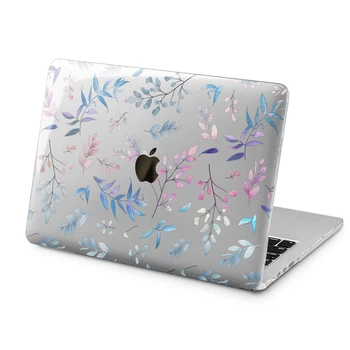 Чохол пластиковий для Apple MacBook Neo 13 (A18 Pro) 2026 (Синє листя патерн) A3404 макбук нео 13" inch
