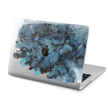 Чехол пластиковый для Apple MacBook Neo 13 (A18 Pro) 2026 (Абстрактные синие цветы) A3404 макбук нэо 13" inch