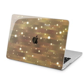 Чехол пластиковый для Apple MacBook Air 13 M2 M3 M4 M5 2022-2026 (Белые звезды) A2681/A3113/A3240/A3449 макбук эйр 13.6" аир