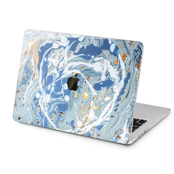 Чехол пластиковый для Apple MacBook Air 13 M2 M3 M4 M5 2022-2026 (Синяя краска) A2681/A3113/A3240/A3449 макбук эйр 13.6" аир