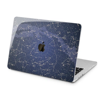 Чехол пластиковый для Apple MacBook Air 13 M2 M3 M4 M5 2022-2026 (Созвездия паттерн) A2681/A3113/A3240/A3449 макбук эйр 13.6" аир
