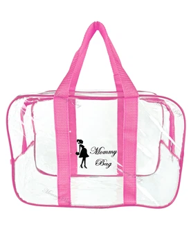 Сумка прозора в пологовий будинок Mommy Bag S рожева (p001)