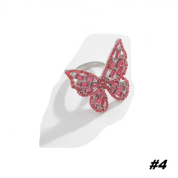 Кольцо бабочка "Unique Butterfly", розовое серебро