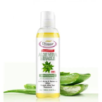 Масло массажное отбеливающее Disaar Aloe Vera Whitening Moisturizing Oil, масло с экстрактом алое вера натуральное, 100 мл