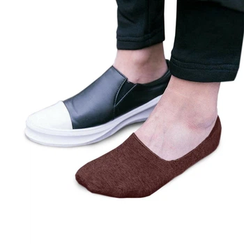 Безшовні дихаючі сліди з силіконом коричневі ORGANIC cotton JILL ANTONY 39-41 men's арт. 31001
