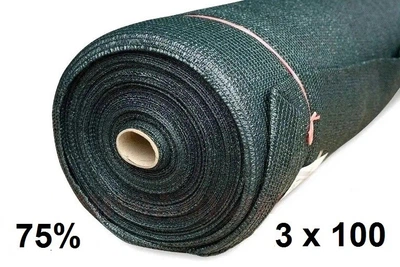 Затеняющая сетка Optima Growtex 75%, размер 3 х 100 м