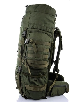 Тактичний каркасний похідний рюкзак Over Earth модель 625 80 літрів Оливковий