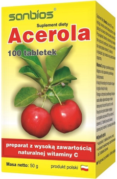 Acerola Sanbios 100 T Wzmacnia odporność (SB147)