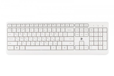 Клавіатура 2E KS220 WL (2E-KS220WW) White USB (2E-KS220WW)