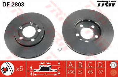 Диск тормозной AUDI A3, SEAT CORDOBA, IBIZA, SKODA, VW, передн., вент. (выр-во TRW) TRW (DF2803)