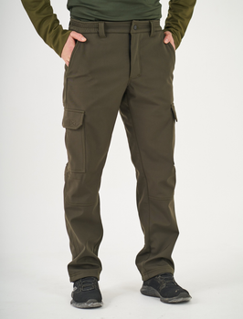Тактичні штани UKM Софтшел 54-56 (L) олива прямі