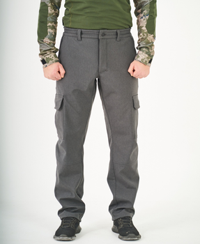 Тактичні штани UKM Софтшел 54-56 (L) сірі прямі