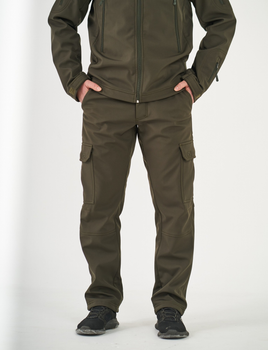Тактические штаны UKM Софтшел 50-52 (M) оливковый прямые