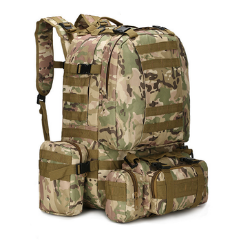 Рюкзак тактический с подсумками 55 л, (55х40х25 см), B08, Мультикам