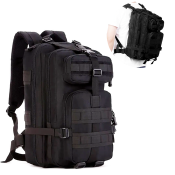 Армейский тактический рюкзак M06 35л (50х30х15см), Черный