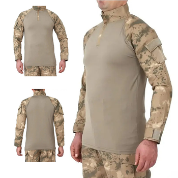 Сорочка чоловіча тактична з довгим рукавом для військових та армії ЗСУ, Бежевий M