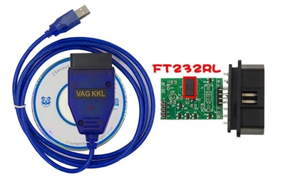Адаптер сканер K-Line VAG-COM KKL USB VAG 409.1 FT232RL (590760264) Синий