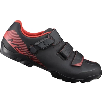 Велотуфли мужские контактные для горного велосипеда Shimano SH-ME300-S SPD черно-оранжевые EU 42 (265 мм)