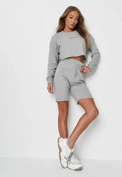 Костюм укорочений світшот і шорти Missguided Сірий (9905 L/46)