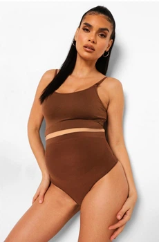 Женские коричневые трусики для беременных с поддержкой живота boohoo 8957 S