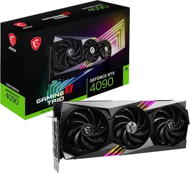 Видеокарта GF RTX 4090 24GB GDDR6X Gaming X Trio MSI (GeForce RTX 4090 GAMING X TRIO 24G)