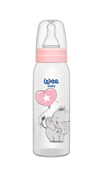 Класична пляшечка для годування Wee baby соска № 1 250 мл рожева 852