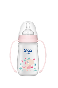 Пляшечка для годування Wee Baby Classic Plus соска № 1 250 мл з широкою шийкою та ручками 138-3