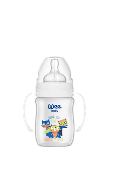 Пляшечка для годування Wee Baby Classic Plus соска № 1 150 мл з широкою шийкою та ручками 137-5