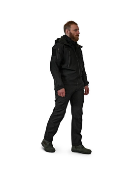 Костюм военный тактический Softshell демисезонный Черный, размер XL