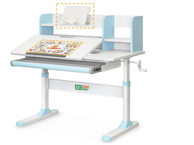 Детский стол Ergokids TH-330 столешница белая / накладки на ножках светло-голубые TH-330 W/Z