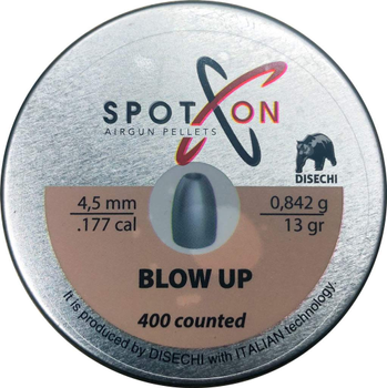 Пули пневматические Spoton Blow Up 400шт, 4,5 мм, 0.842г