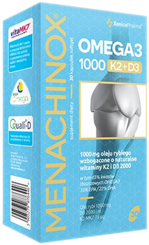Омега 3 Xenico Pharma Menachinox Omega 3 1000 K2+D3 30 капсул (XP446)